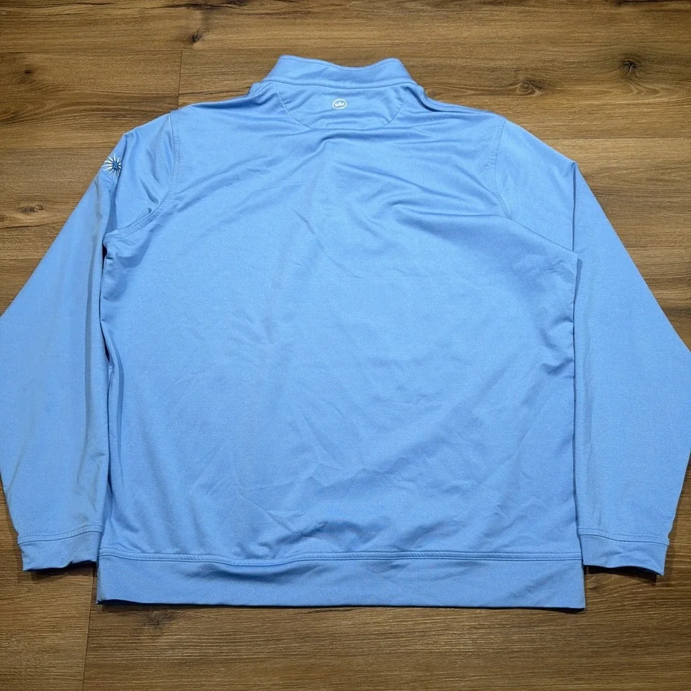 Peter Millar Pullover Mens XL Perth Melange Performance 1/4 Zip Golf Briarwood